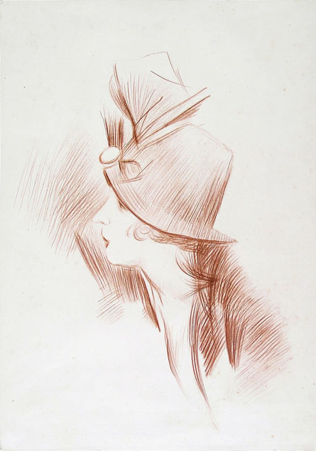 Paul Cesar Helleu, portrait of a woman